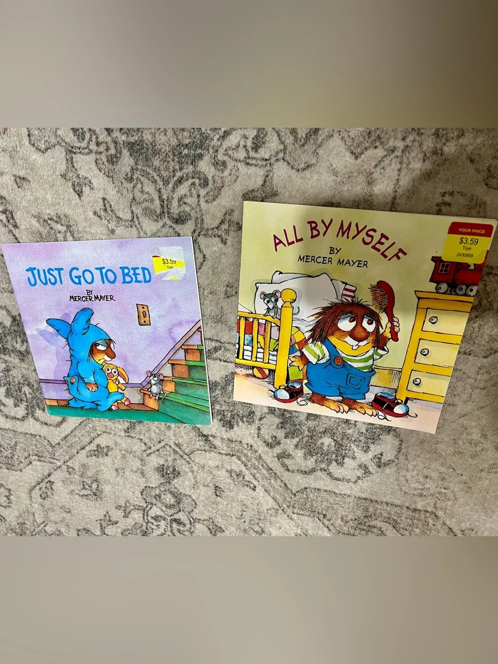 Mercer Mayer books. All by myself & Just go to bed